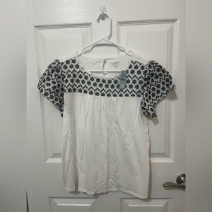 NWT LOFT Short Sleeve Blouse | Size: Medium Petite